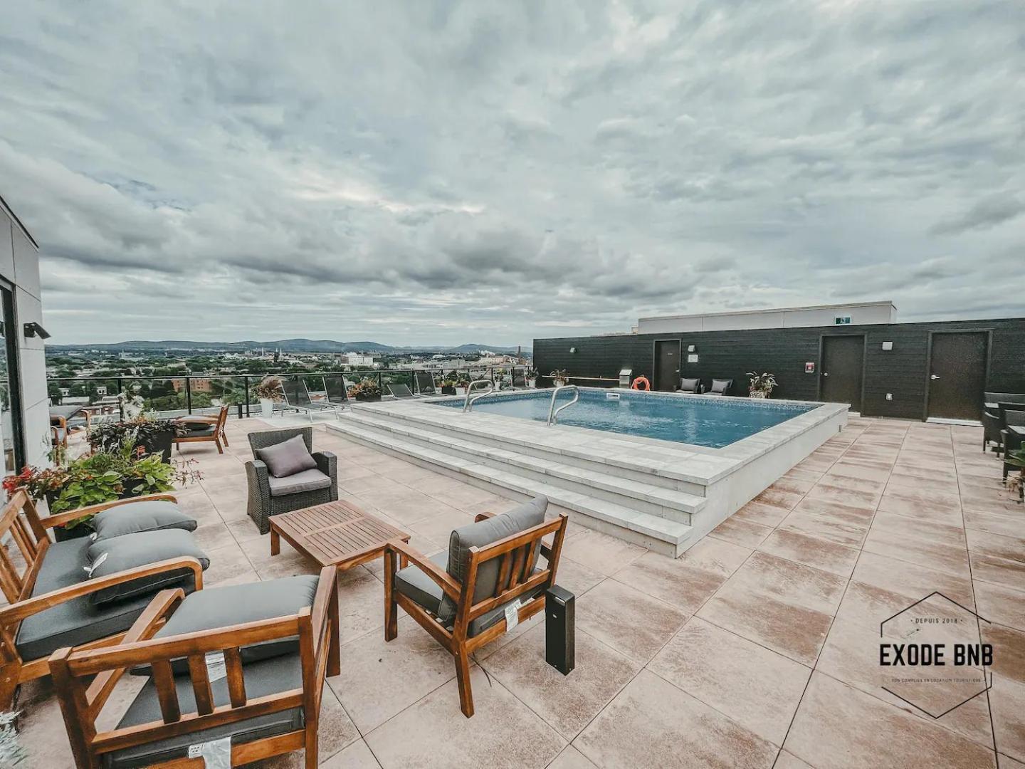 Quebec, Rustique Chic En Ville, Piscine Sur Le Toit Pour 2 A 6 Invites Екстериор снимка